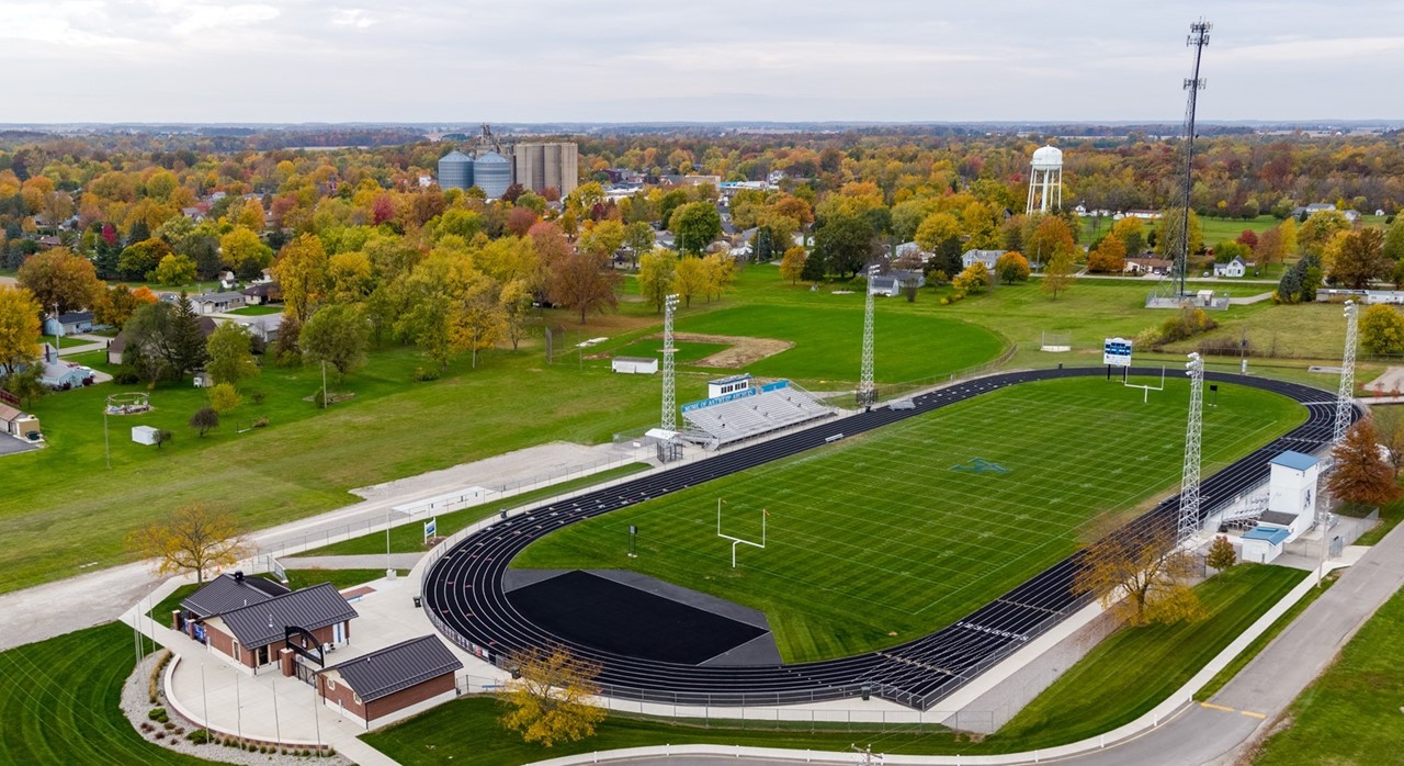 football field in fall