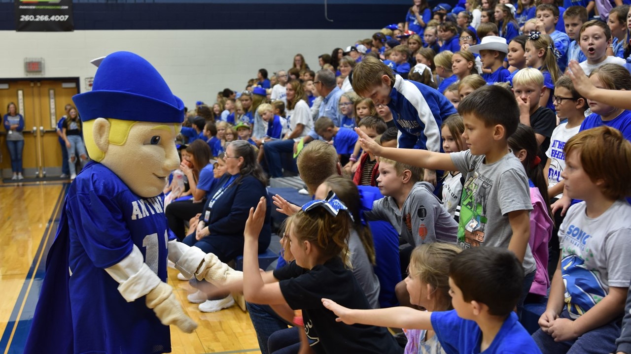 Archie at pep rally