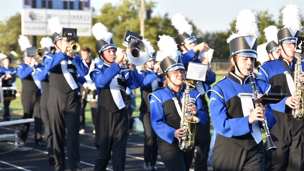 band at homecoming parade